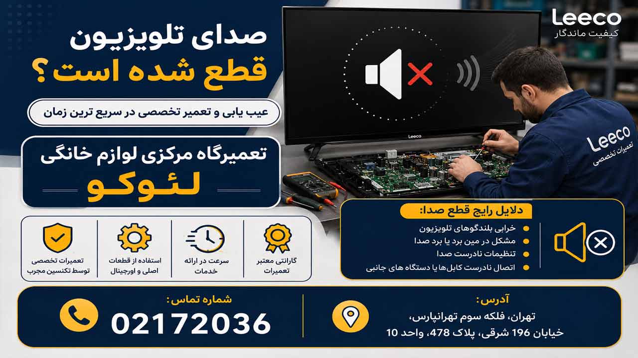 چرا تلویزیون لئوکو صدا ندارد ؟